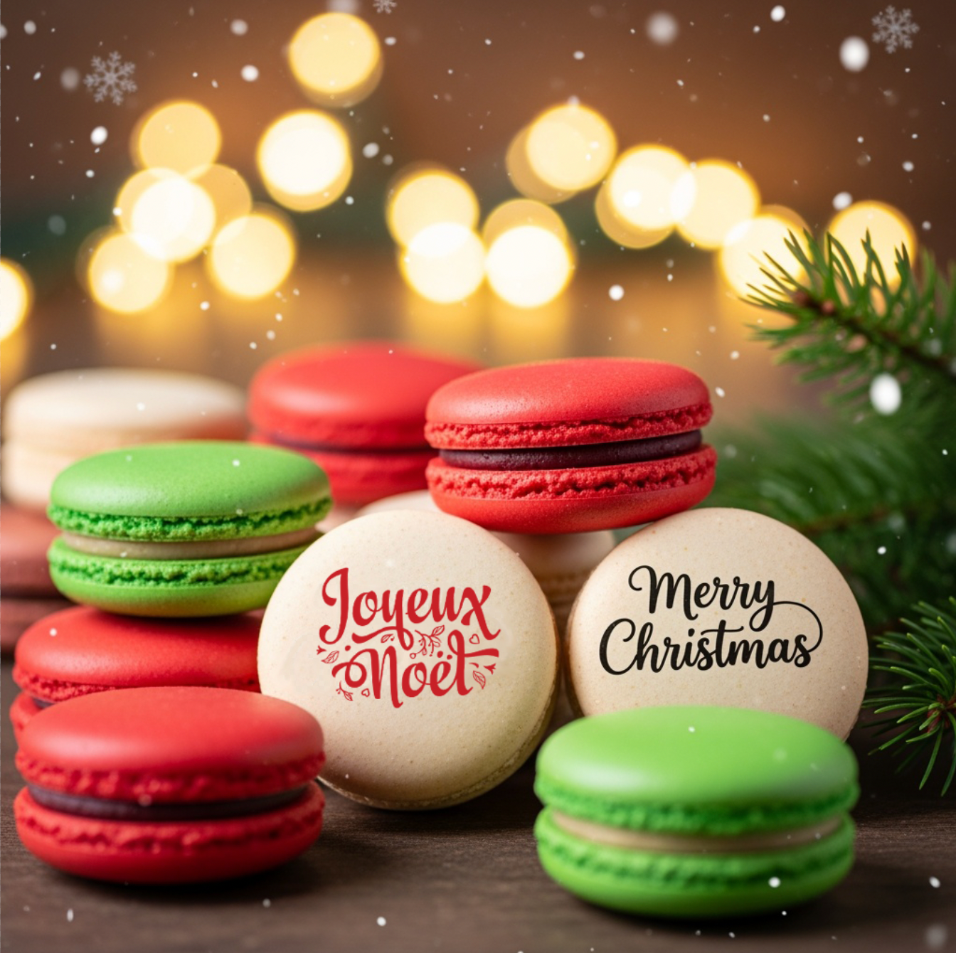 Achetez des macarons en ligne et créez votre collection personnalisée. Un cadeau parfait pour vous et vous proches. Livraison gratuite à partir de 2 boîtes.