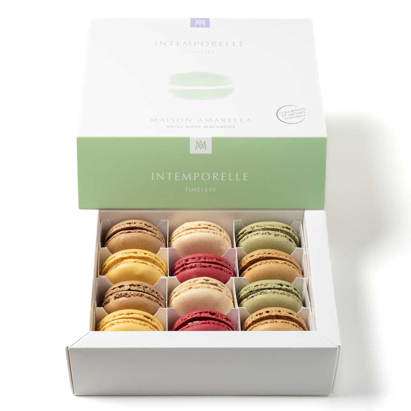 Classic flavours macarons collection Swiss made