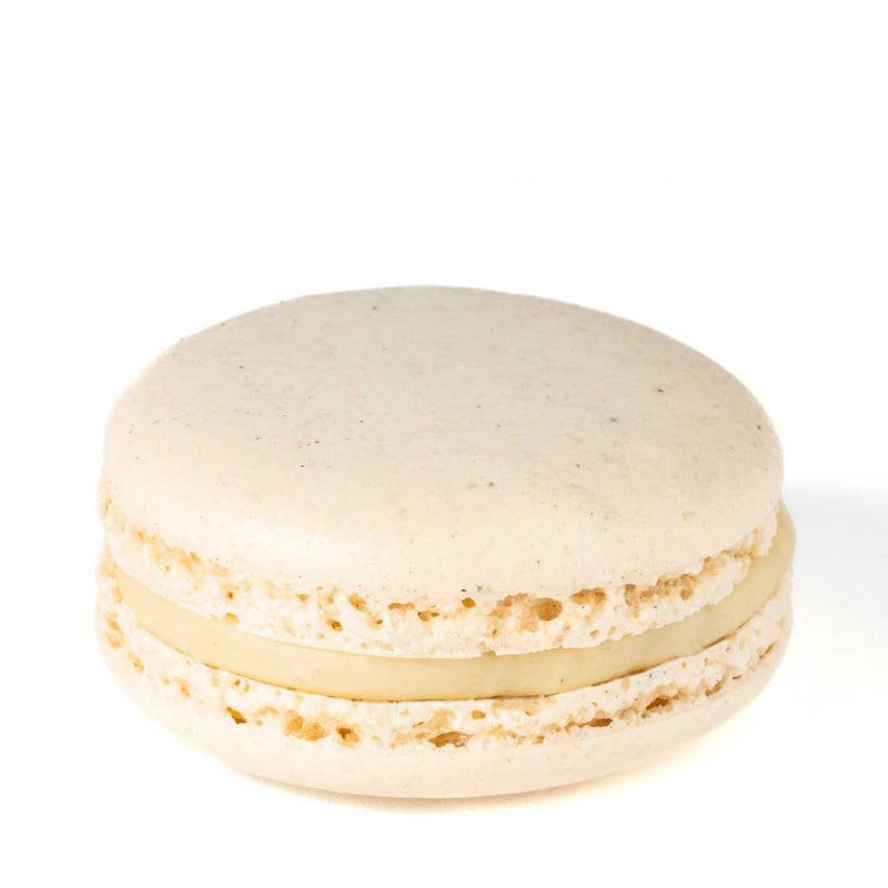 Macaron filled with vanilla white chocolate ganache