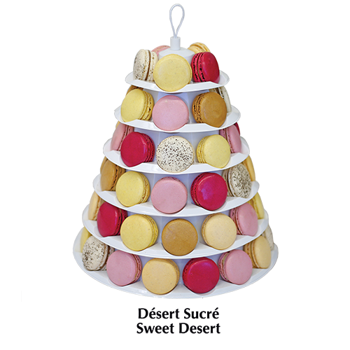 Sweet Desert macarons pyramid