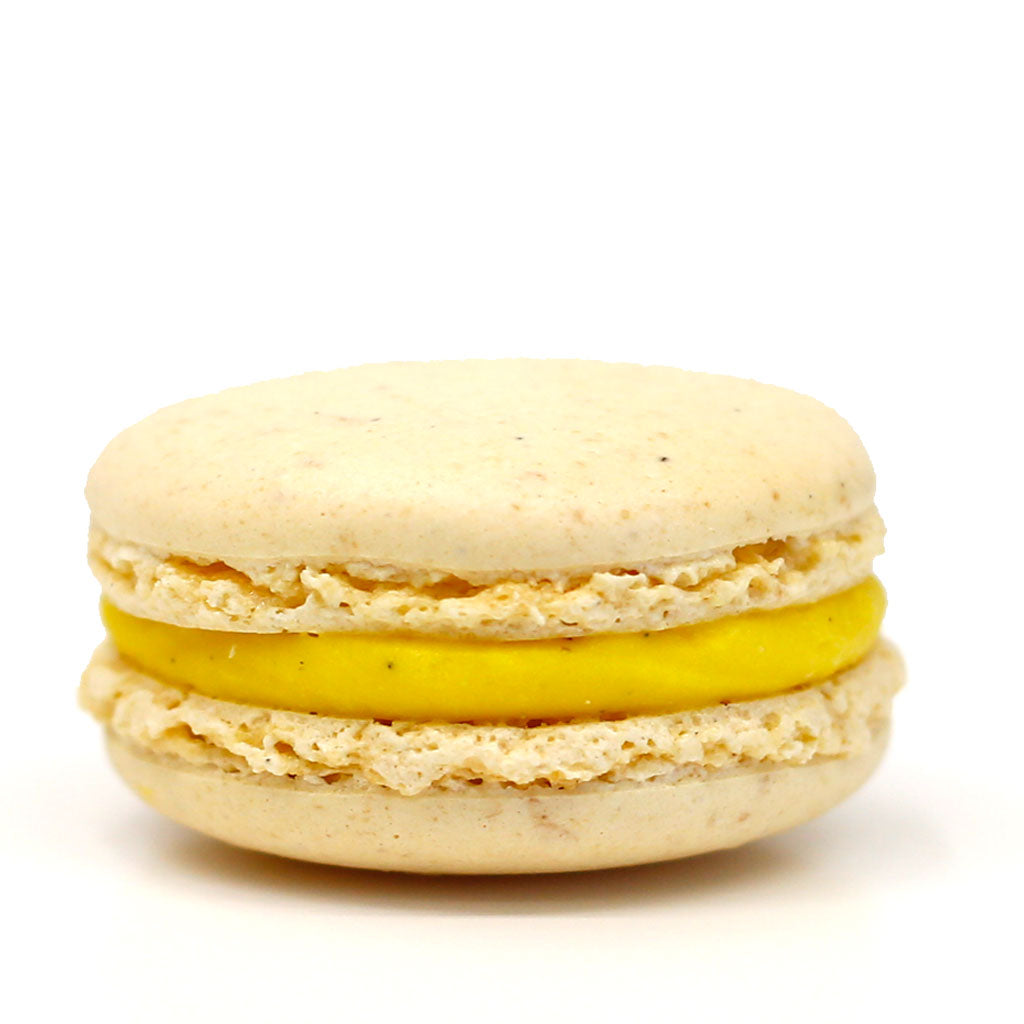 saffron cardamom swiss macaron