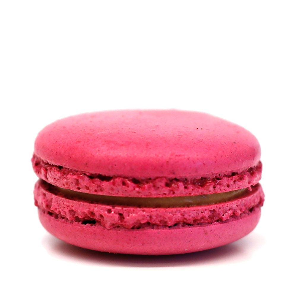 tahini pomegranate swiss macaron
